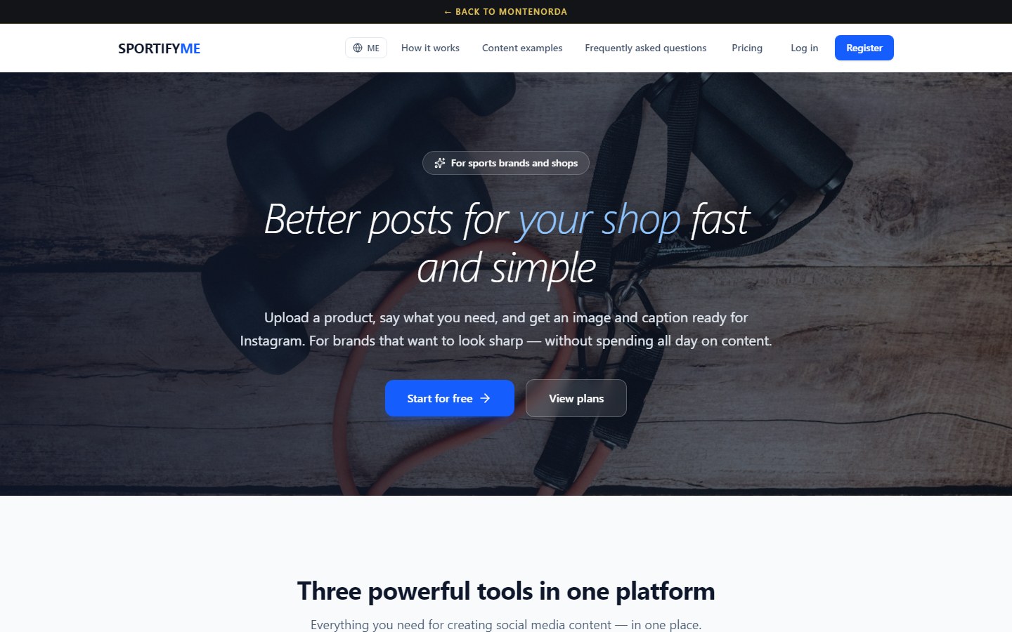 SportifyME — AI content platform for sports brands